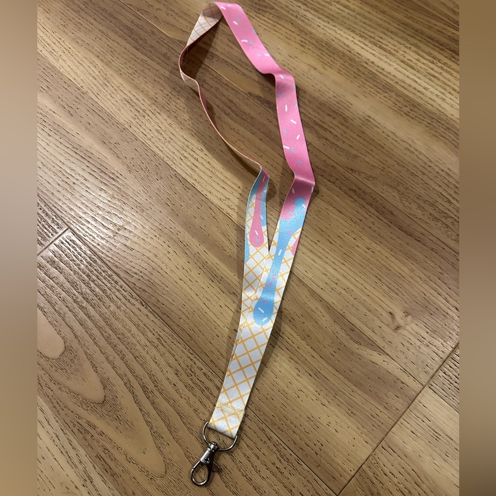 Baseball Lifestyle 101 ice cream lanyard pink blue